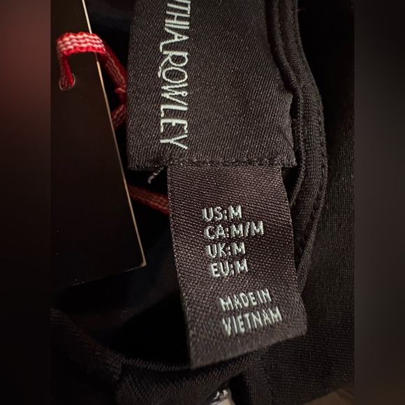 NWT Cynthia Rowley Cocktail Dress Fit and Flare Sleeveless Black & White Medium - Picture 8 of 9